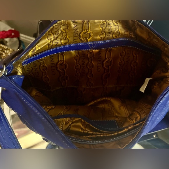 PERFECT CONDITION BARELY USED TIGNANELLO CROSSBODY/SHOULDER BAG IN BEST BLUE!!! - Picture 14 of 16